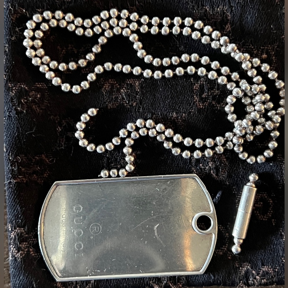 925 sterling Gucci Dog Tag